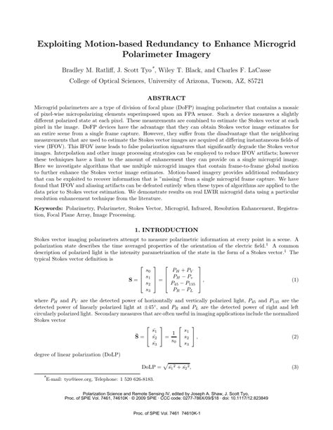 microgrid polarimeter imagery|Exploiting motion.